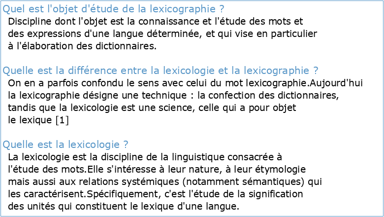 Lexicographie S2