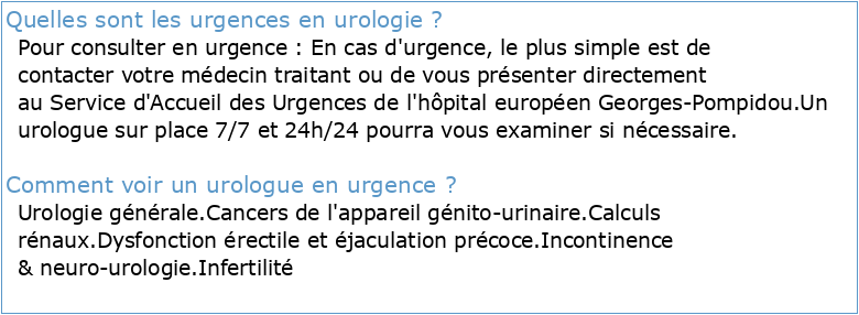 Évaluation de l'activité d'une unité d'urgences urologiques en centre