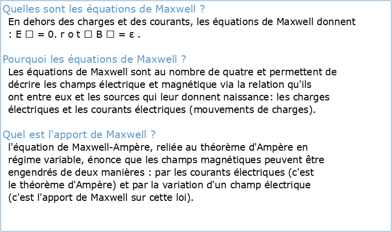 I Équations de Maxwell