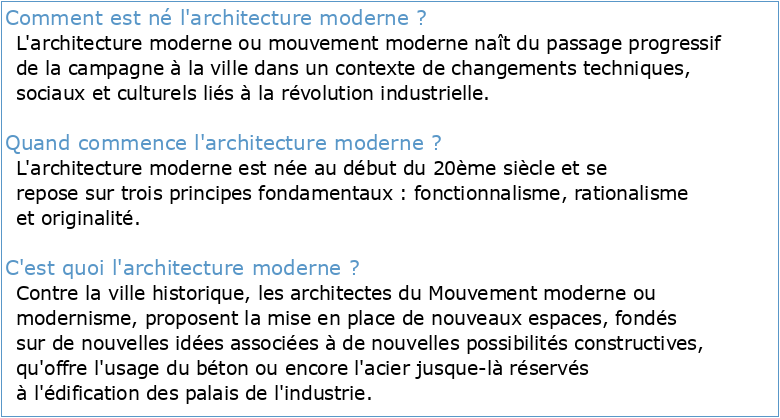 M441 Histoire de l'Architecture Moderne De 1914 à nos jours
