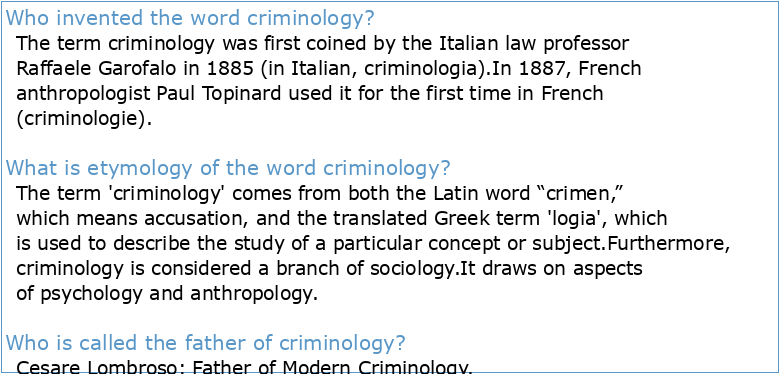 Wilson--The Word Criminology