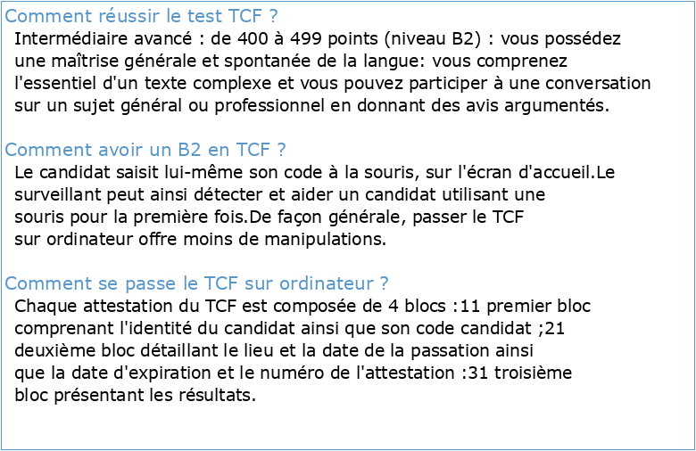 Manuel du candidat au test de connaissance du français (TCF)
