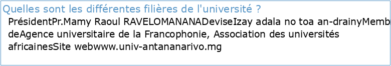 universite d'antananarivo