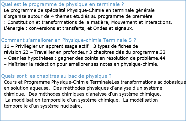 Physique Chapitre 3 Terminale S