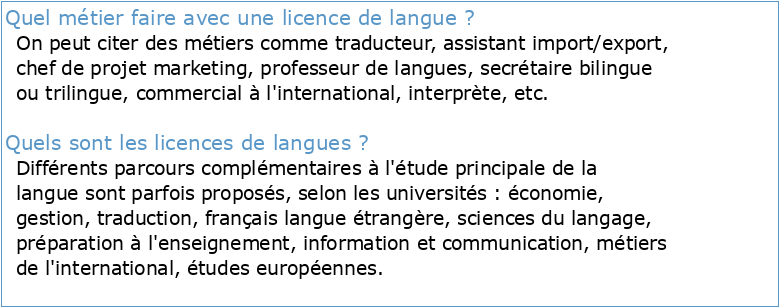Licence Langues étrangères appliquées – Anglais / Portugais