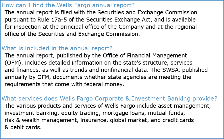 Wells Fargo & Company 2019 Annual Report