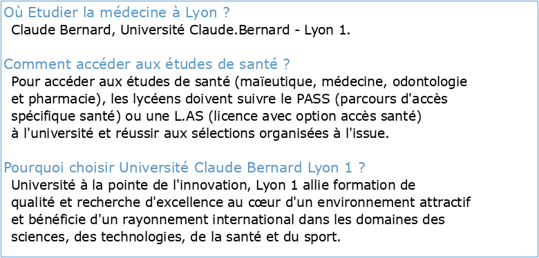 Étudier la santé à Lyon 1