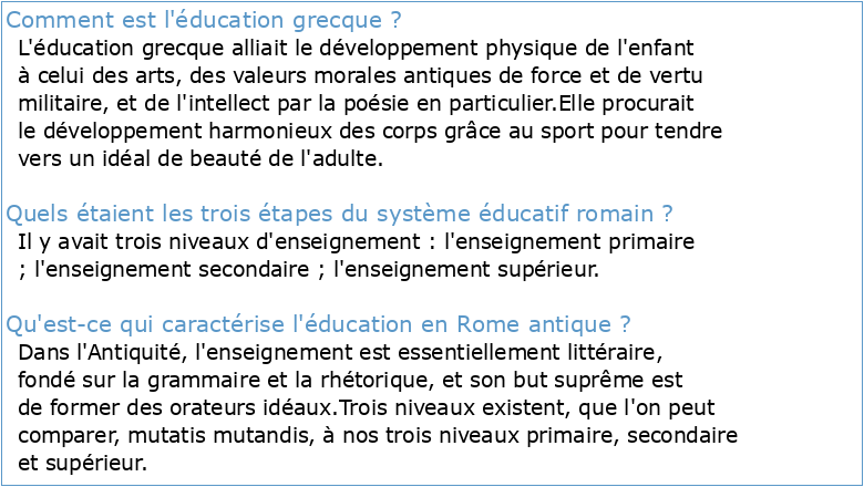 Histoire de l'éducation dans l'Antiquité (2PS1051)