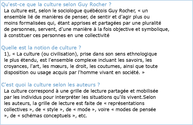 Guy Rocher La notion de culture 1