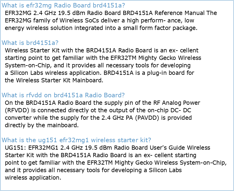 BRD4153A Reference Manual EFR32MG 24 GHz 13 dBm Radio