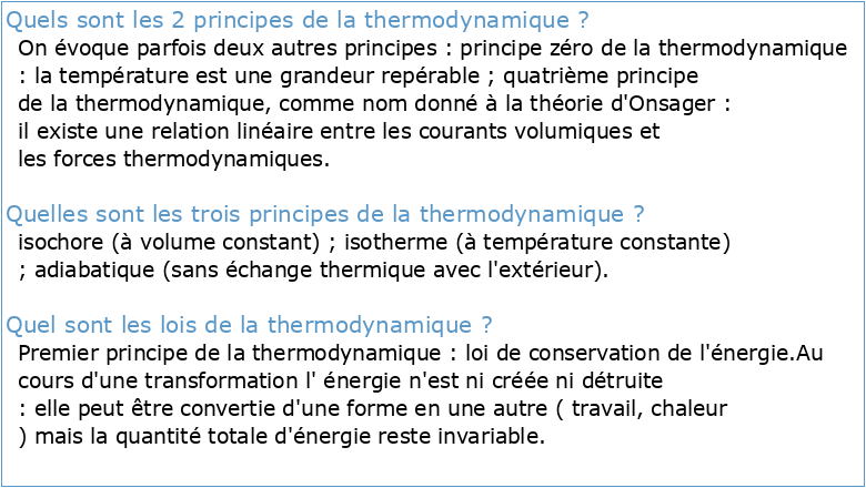 Cours de Thermodynamique (Chimie II)