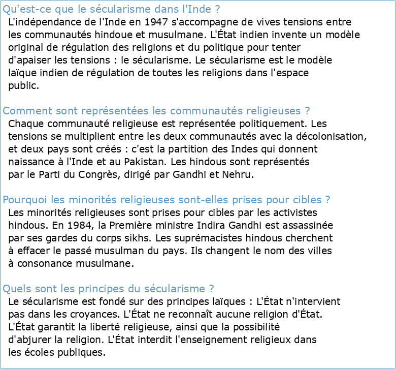 Graphique 82 La structure religieuse de l'Inde 1871-2011