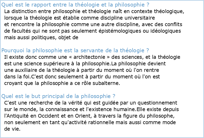 La philosophie en théologie