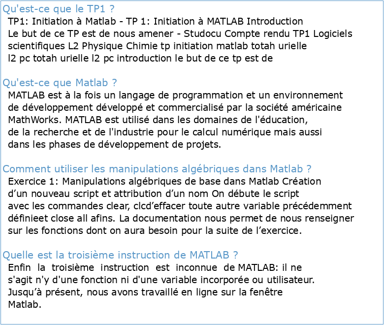 TP1 : prise en main des logiciels Maple et MATLAB