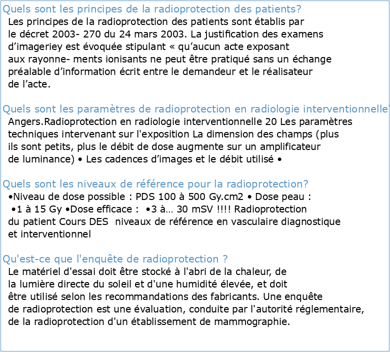 Chapitre XII : Radioprotection des patients