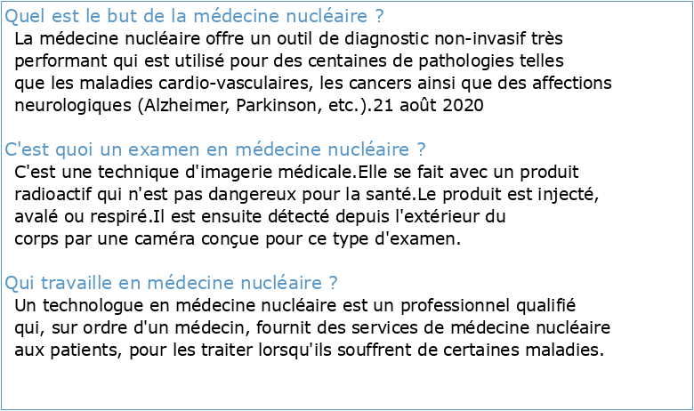 Médecine nucléaire