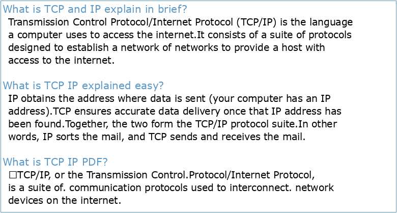 An Introduction to TCP/IP