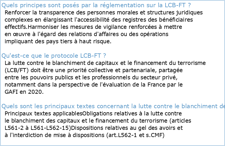 Politique LCB/FT du Groupe BCP Sommaire