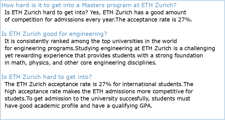 Study Guide Master of Science ETH in Mechanical Engineering