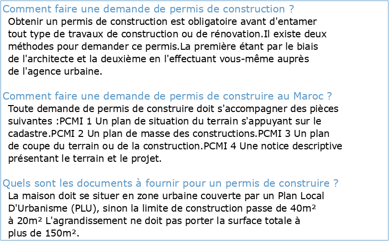 Demande de permis CONSTRUCTION BÂTIMENT PRINCIPAL