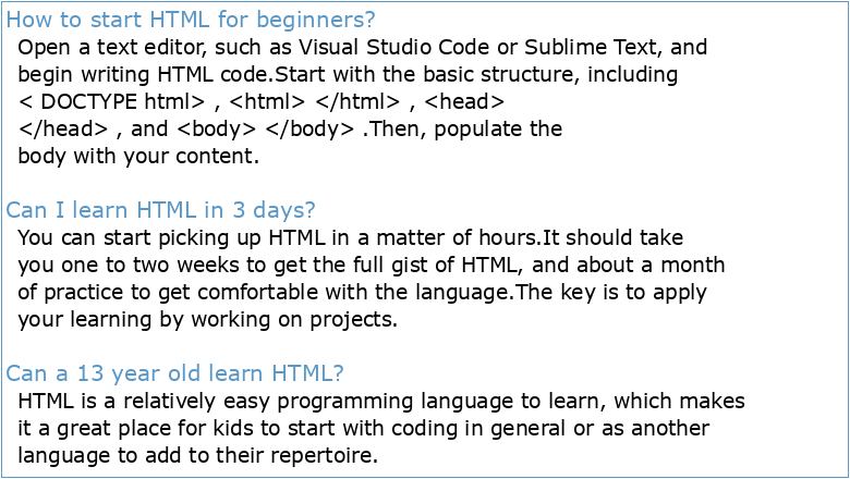 Beginner's Guide to HTML