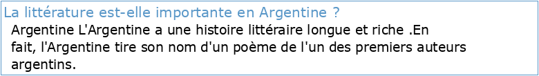 littérature argentine