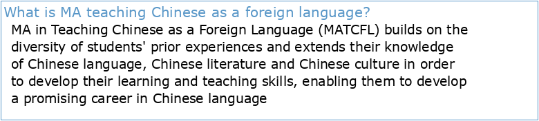 (MEd) Teaching Chinese Language and Literature in International