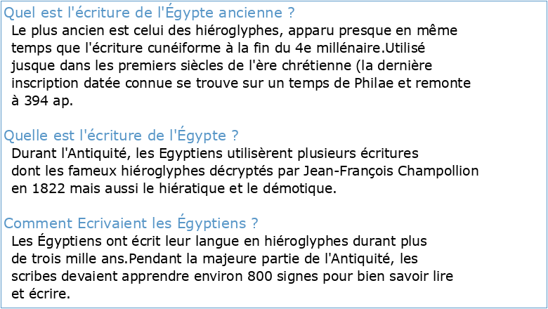 Sagesse et écriture dans l'Ancienne Égypte