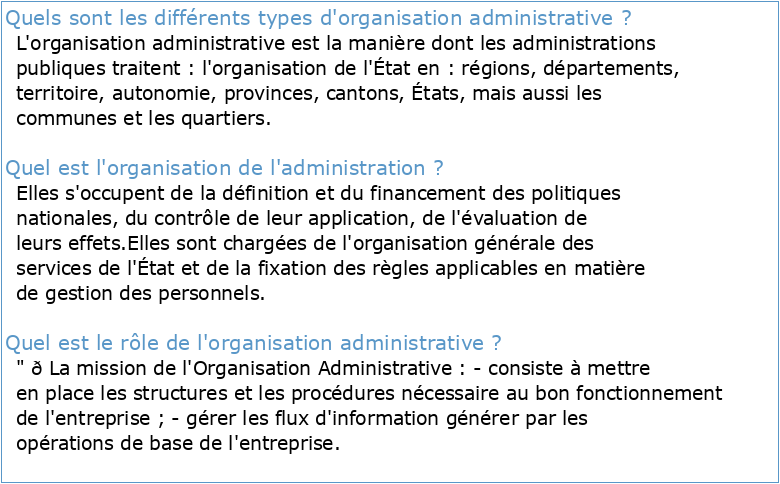 organisation administrativePDF