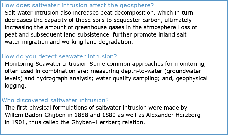GEOELECTRICAL INVESTIGATION OF SEAWATER INTRUSION IN THE