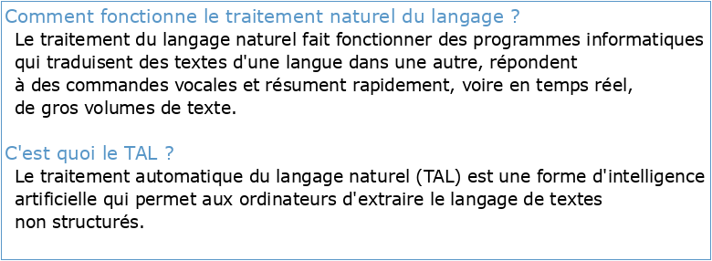 Applications du traitement automatique du langage naturel/note de