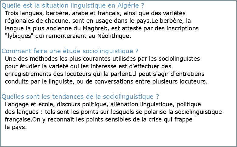 Analyse sociolinguistiques des commentaires des jeunes Algériens