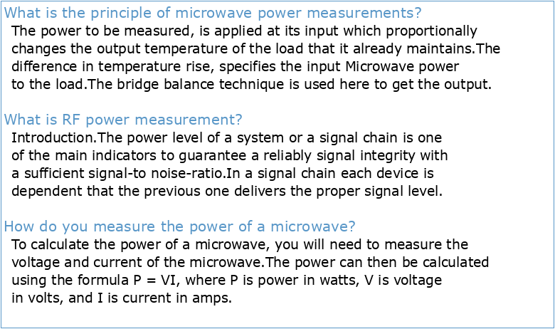Fundamentals of RF and Microwave Power Measurements (Part 1)