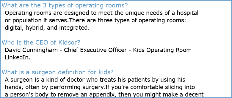 Kids Operating Room