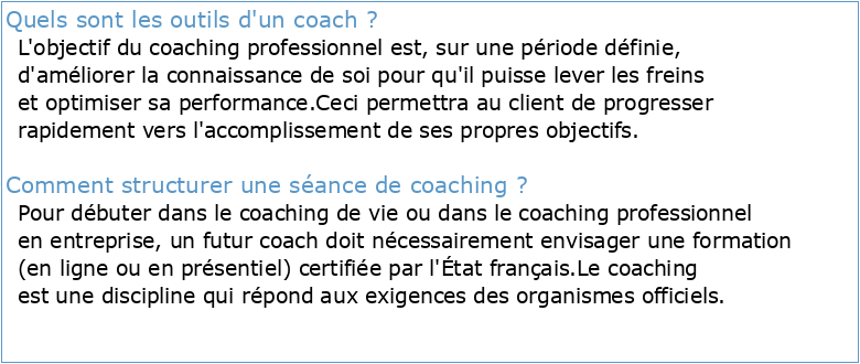 Cahier du formateur « Techniques de coaching »