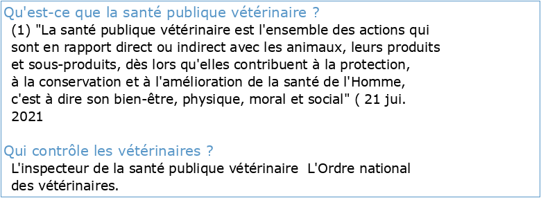 santé publique vétérinaire
