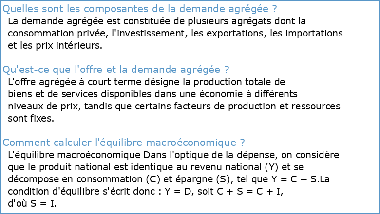 ECO3022 : Macroeconomie III´ Analyse de la demande agreg´ ee´