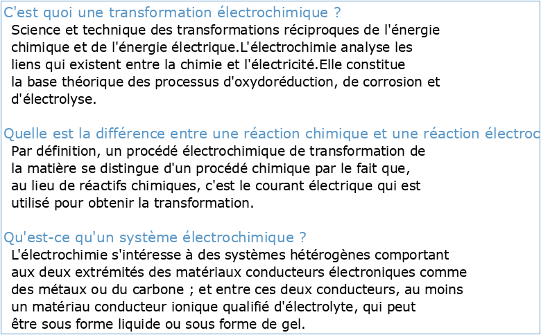 Regroupement 6 : L'électrochimie (ébauche non-révisée)