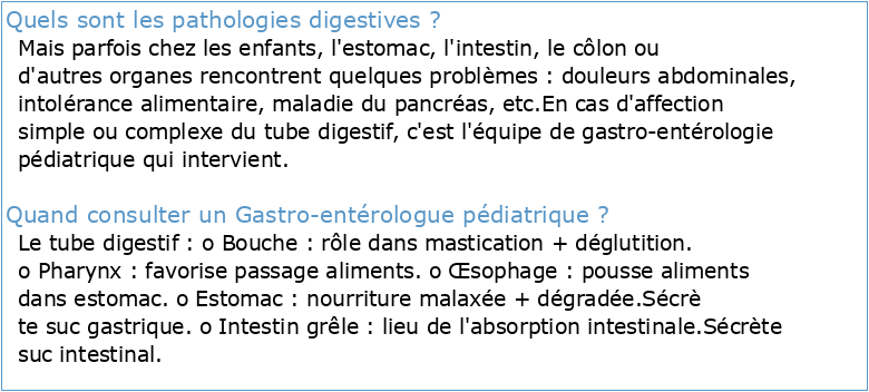 Pathologie pédiatrique Hépato-digestive