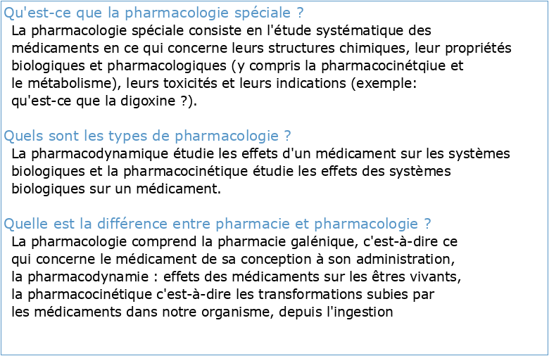 Pharmacologie spéciale (FARM 2129)