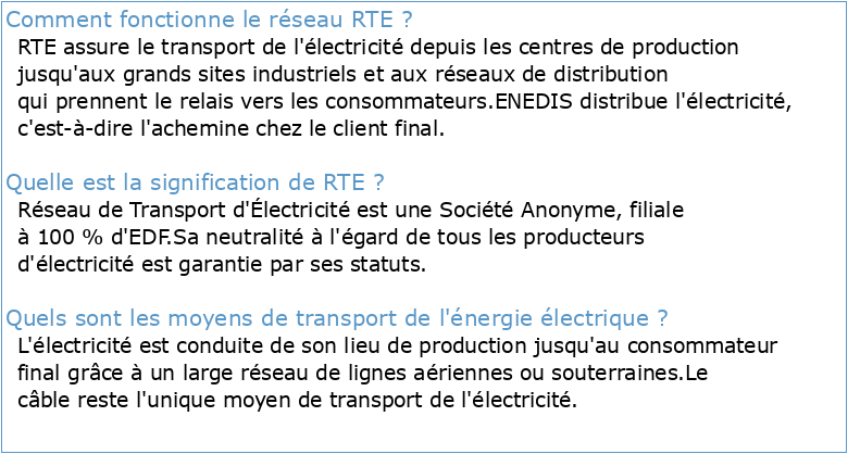 Réseau de transport d'électricité (RTE)