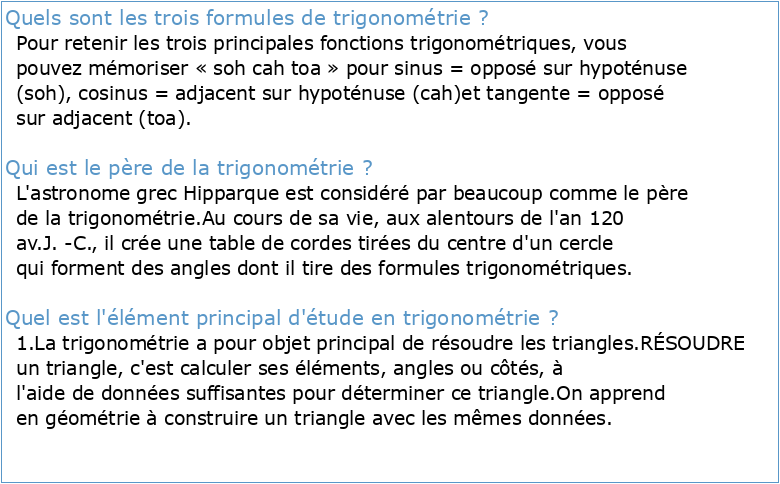 Notions élémentaires d'algèbre et de trigonométrie Jean-Philippe