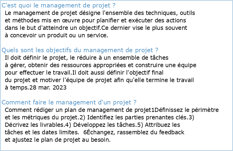 Management de projet 1