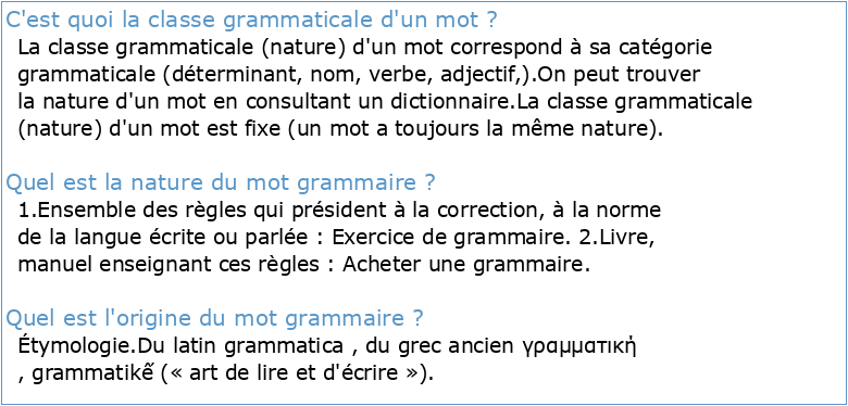 La définition du terme « mot » en grammaire française contemporaine