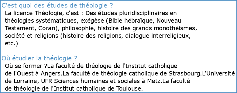 Faculté de Théologie Theologische Fakultät