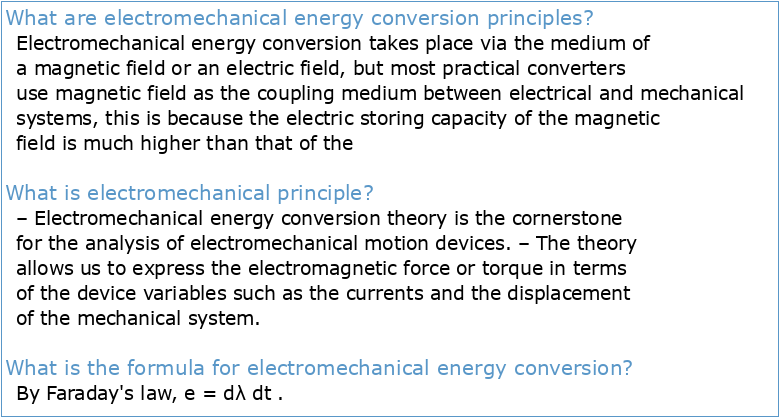 11 Electromechanical-Energy-Conversion Principles 12 Forces