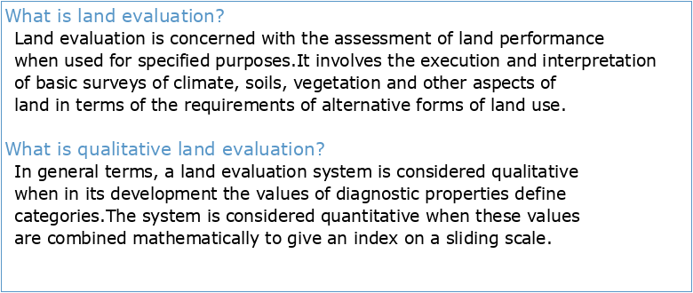 draft land evaluation and area review (lear) report for consultation