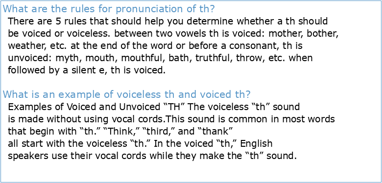 Pronunciation Lesson: voiced and voiceless 'th' Objective
