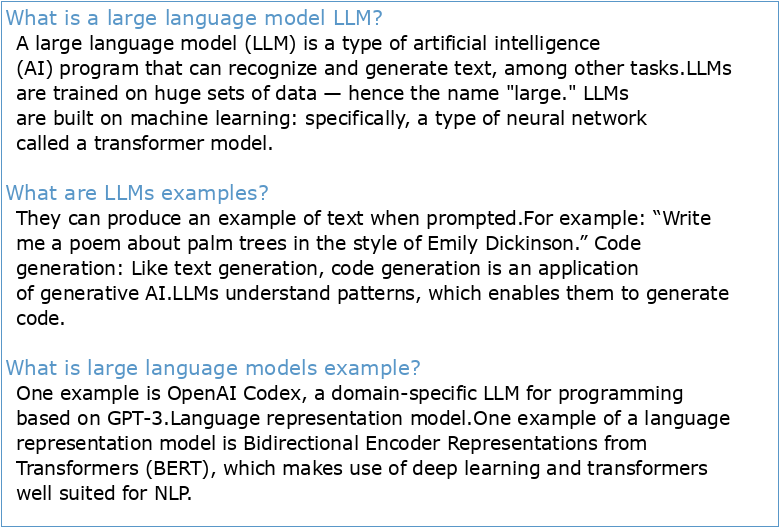 Large language Models (LLMs)