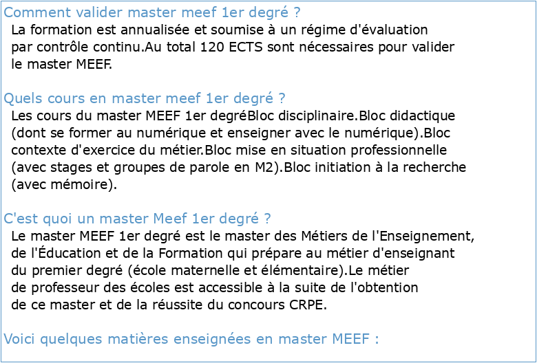 Maquette 2020-2021 Master MEEF mention "Premier degré